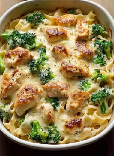 Ultimate Creamy Chicken & Broccoli Alfredo Bake