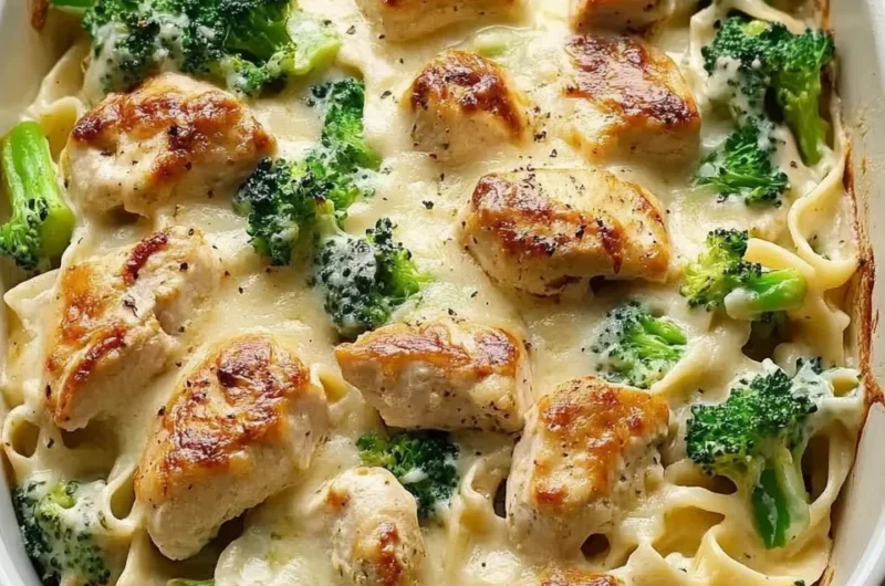 Ultimate Creamy Chicken & Broccoli Alfredo Bake