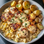 Ultimate Creamy Chicken with Roasted Potatoes & Pasta