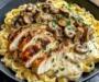 Ultimate Creamy Garlic Mushroom Chicken Pasta Bowl