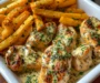 Ultimate Creamy Herb Chicken Bites with Garlic Fries
