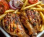 Ultimate Creamy Herb Grilled Chicken & Fries Platter