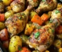 Ultimate Garlic Herb Roasted Drumsticks with Veggie Medley