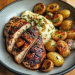 Ultimate Grilled Chicken with Creamy Garlic Mash & Herb Potatoes
