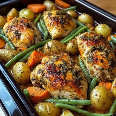 Ultimate Oven-Baked Herb Chicken with Garlic Potatoes & Veggies