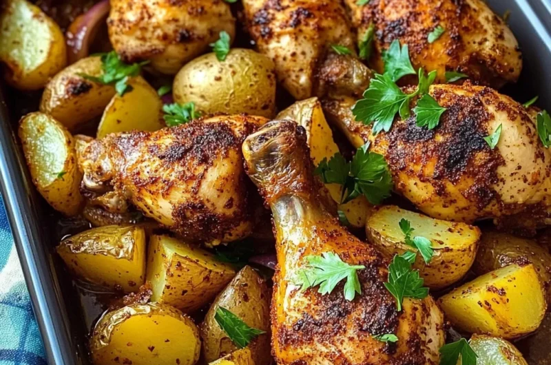 Ultimate Oven-Roasted Chicken Drumsticks & Potatoes Delight