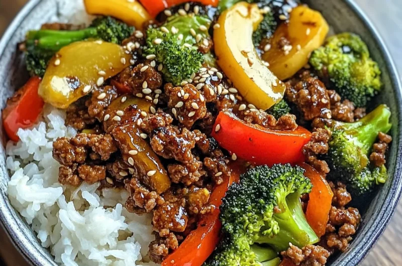 Ultimate Spicy Ground Beef & Veggie Power Bowl