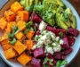 Vibrant Sweet Potato & Beet Quinoa Salad with Creamy Avocado Lime Dressing