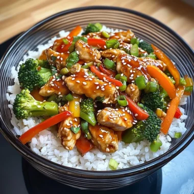 Next-Level Teriyaki Chicken Stir-Fry with Rainbow Veggies & Fluffy Rice