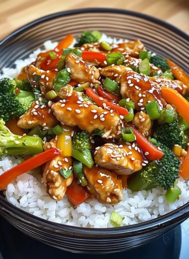 Next-Level Teriyaki Chicken Stir-Fry with Rainbow Veggies & Fluffy Rice