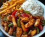 Ultimate Black Pepper Chicken Stir-Fry with Rice & Chunky Fries