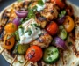 Ultimate Herb Chicken Thighs with Creamy Gravy, Mashed Potatoes & Glazed Carrots
